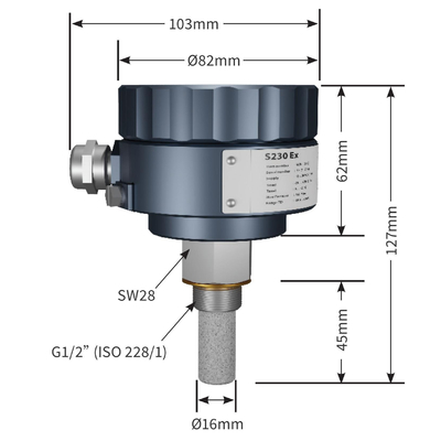 SUTO S231 Compressed Air Dew Point Transmitter For Ex
